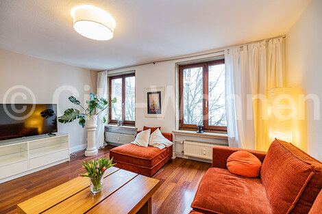 moeblierte Wohnung mieten in Hamburg St. Georg/Schmilinskystraße. Wohnzimmer