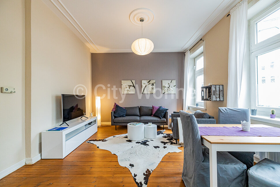 Alquilar apartamento amueblado en Hamburgo Ottensen/Boninstraße. salón