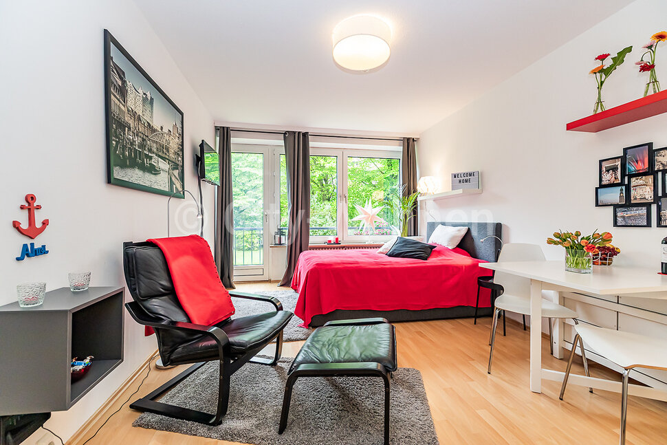 furnished apartement for rent in Hamburg Hoheluft/Troplowitzstraße.