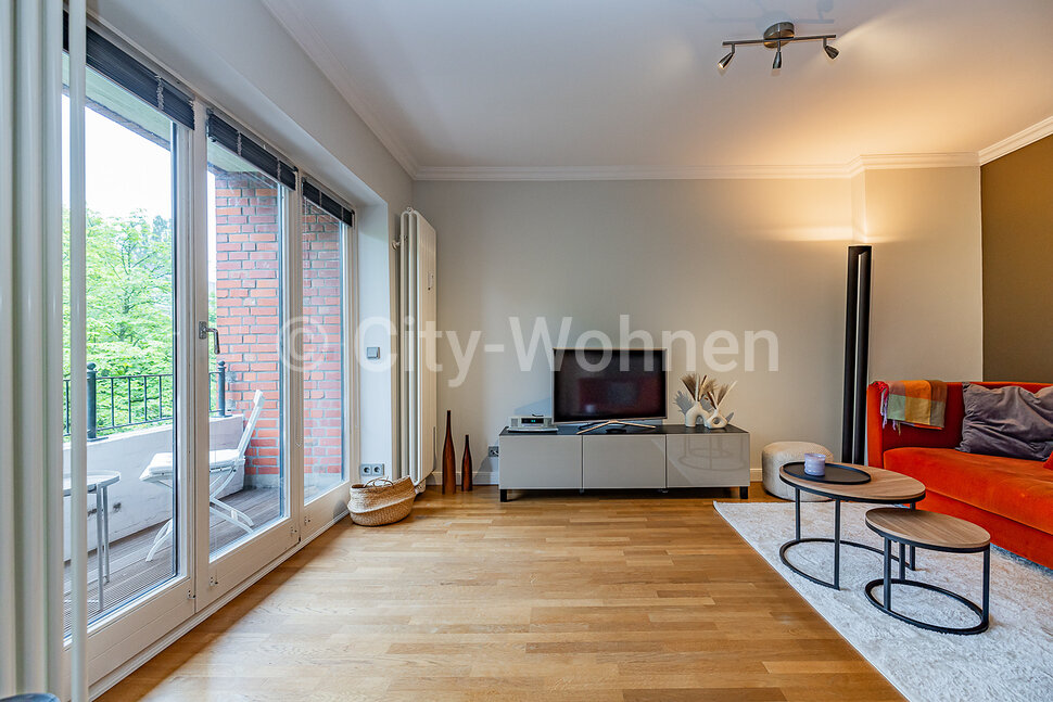 moeblierte Wohnung mieten in Hamburg Harvestehude/Hansastraße.