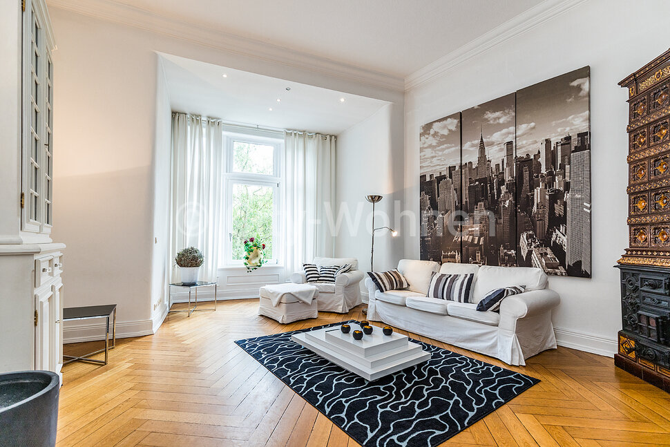Alquilar apartamento amueblado en Hamburgo Rotherbaum/Rothenbaumchaussee.  salón