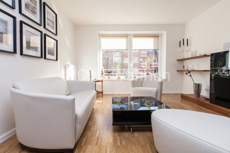 Alquilar apartamento amueblado en Hamburgo Winterhude/Semperstraße.  salón