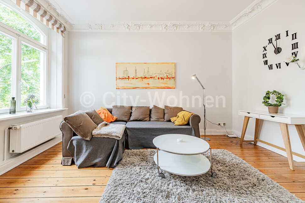 moeblierte Wohnung mieten in Hamburg Ottensen/Rothestraße.
