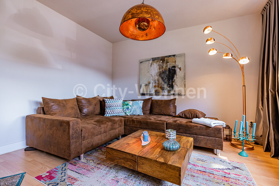 furnished apartement for rent in Hamburg Barmbek/Langenrehm.  living room