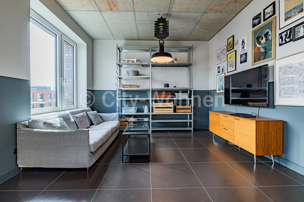 Modern furnished loft apartment with balcony in HafenCity CityWohnen