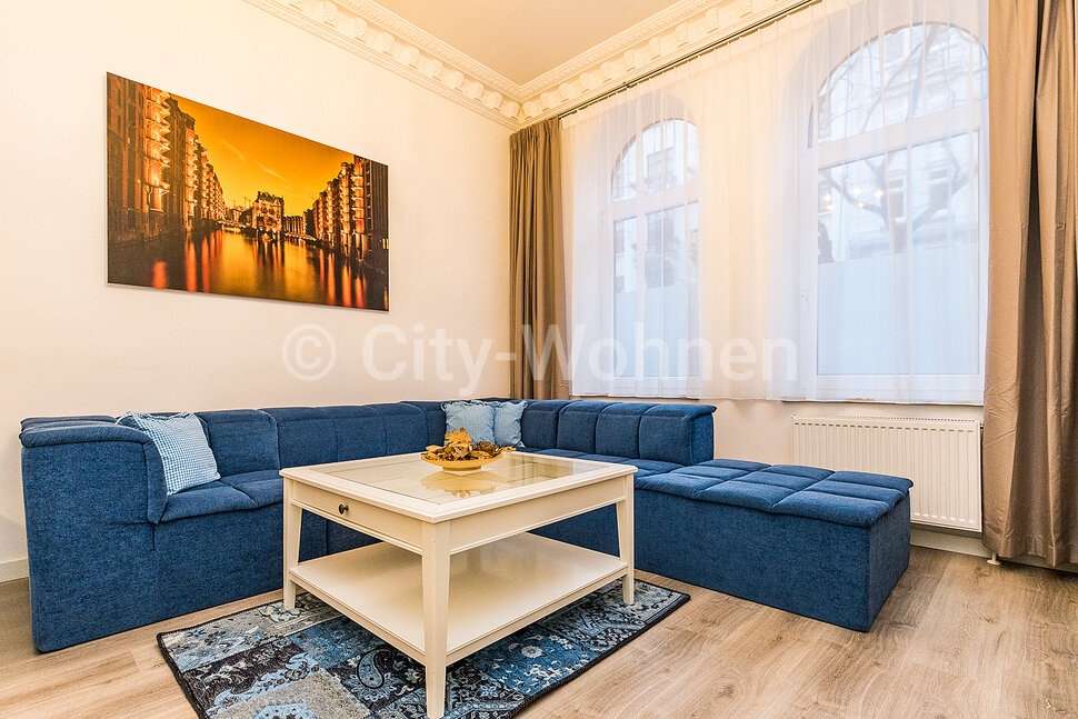 furnished apartement for rent in Hamburg Altona/Langenfelder Straße.  living room