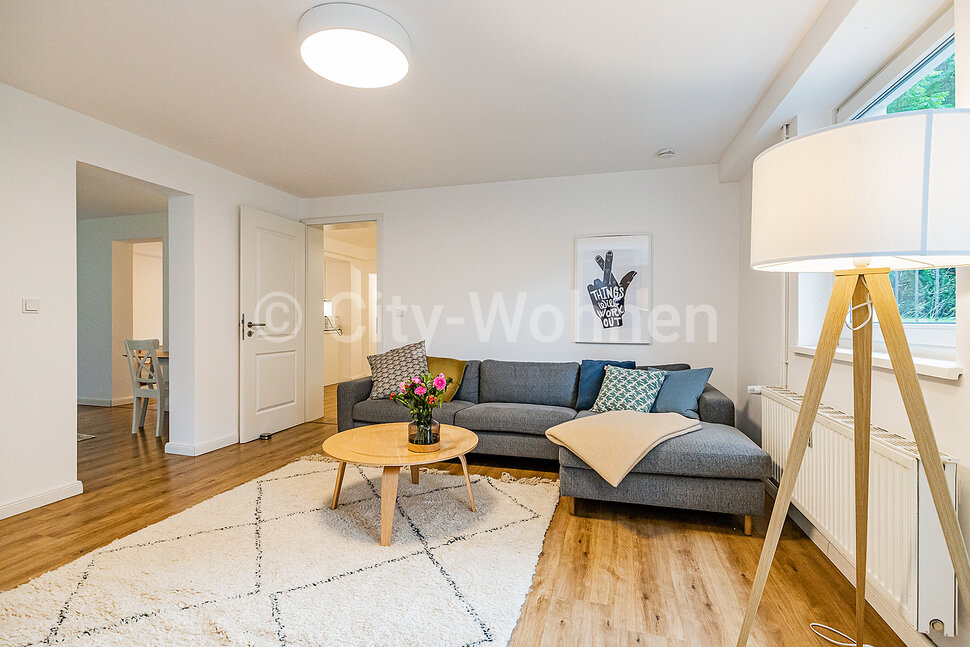 furnished apartement for rent in Hamburg Ottensen/Philosophenweg.  living room