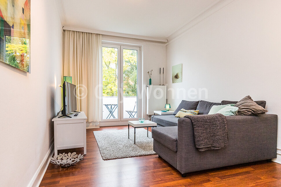 moeblierte Wohnung mieten in Hamburg Eimsbüttel/Gärtnerstraße. Wohnzimmer