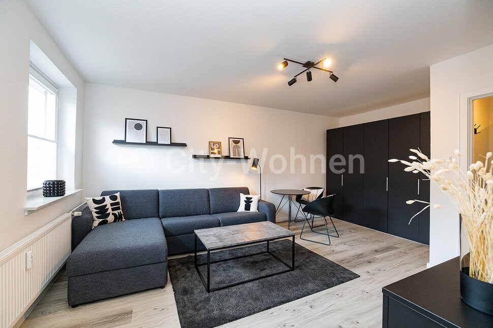 furnished apartement for rent in Hamburg St. Georg/Koppel.  living & sleeping