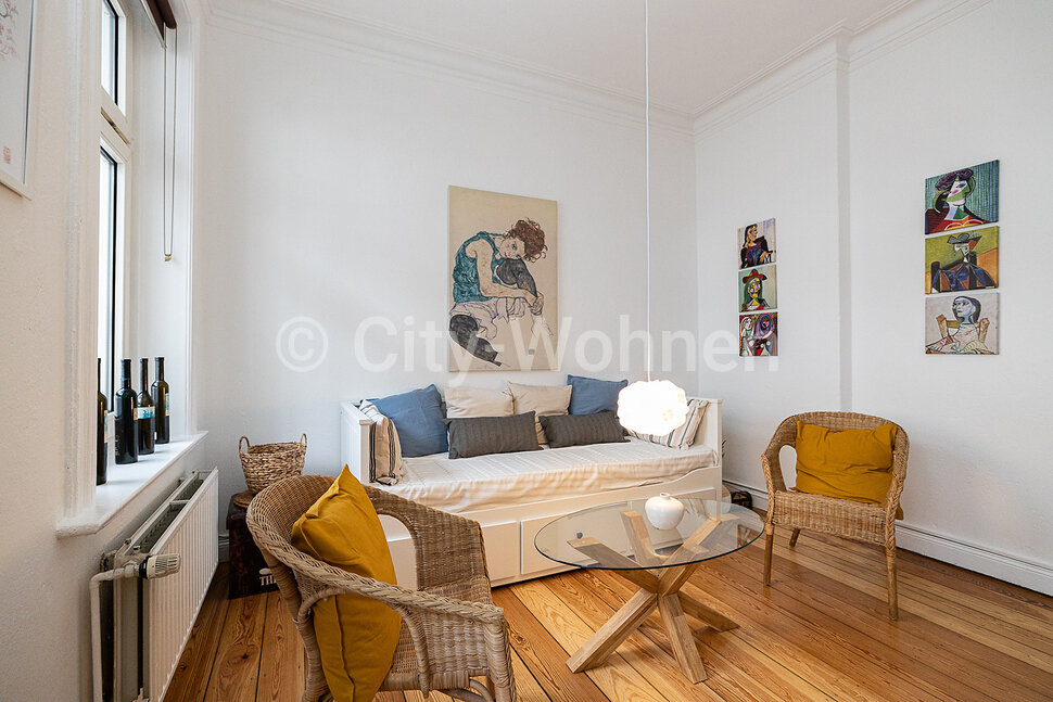 Möblierte 3-Zimmer Altbauwohnung mit Balkon in Hamburg-Ottensen - Foto 1