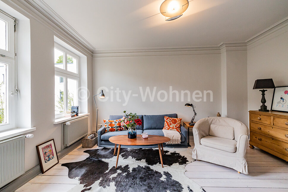 furnished apartement for rent in Hamburg Rotherbaum/Grindelhof.  living room
