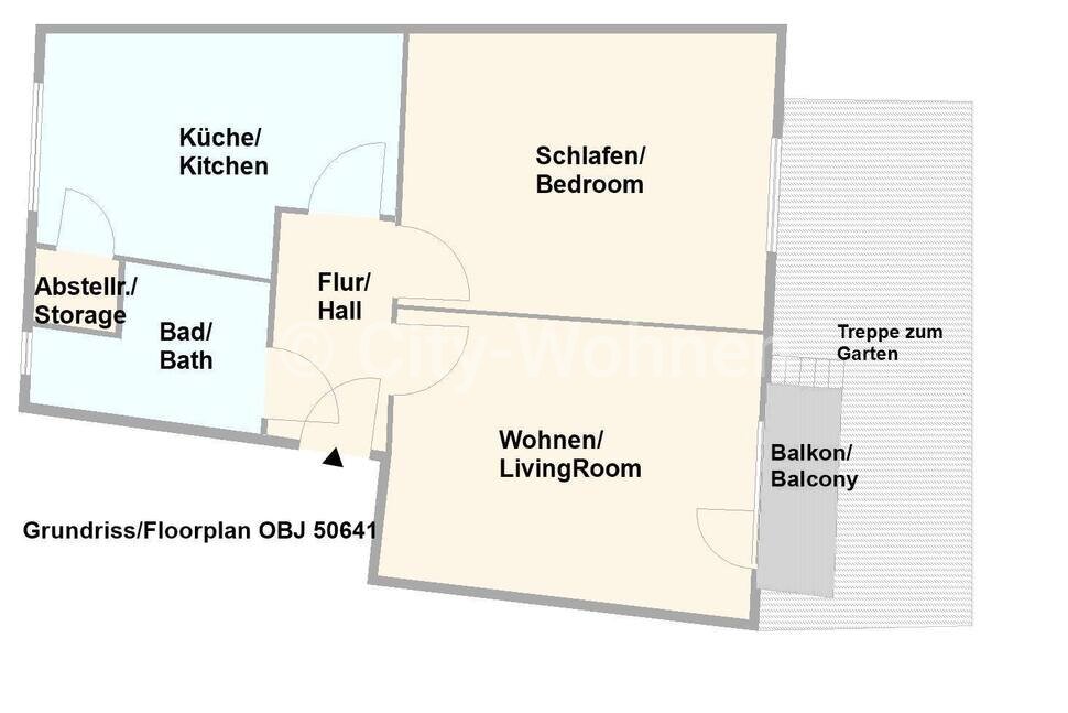 moeblierte Wohnung mieten in Hamburg Barmbek/Stradellakehre. Grundriss
