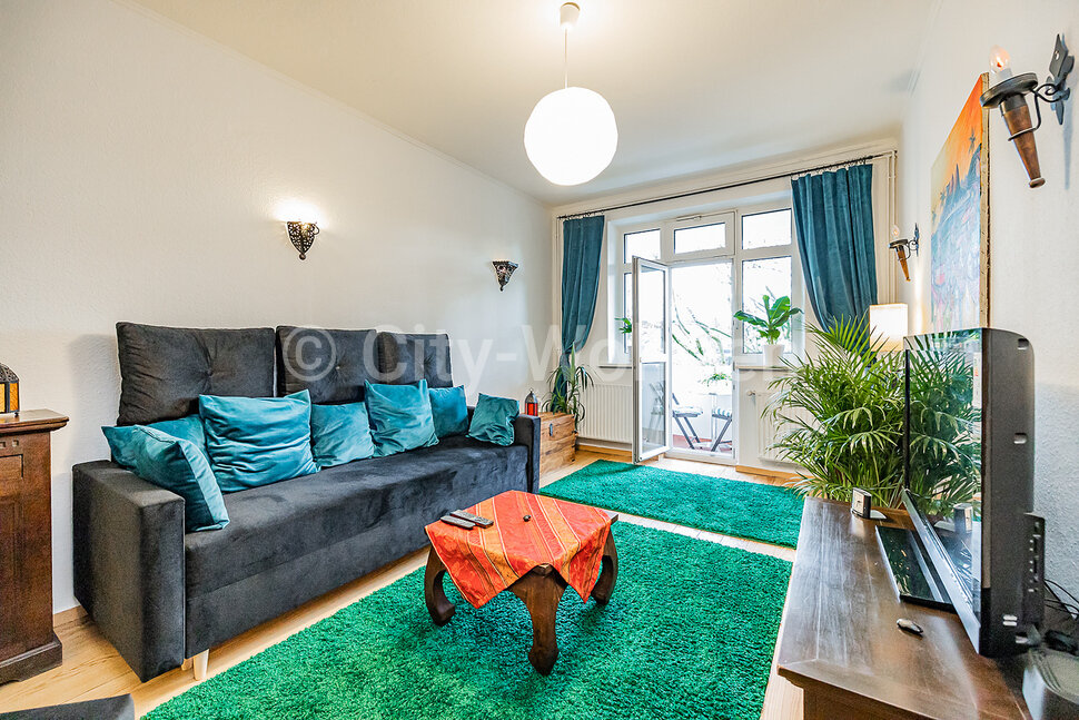 moeblierte Wohnung mieten in Hamburg Eppendorf/Kegelhofstr.. Wohnzimmer