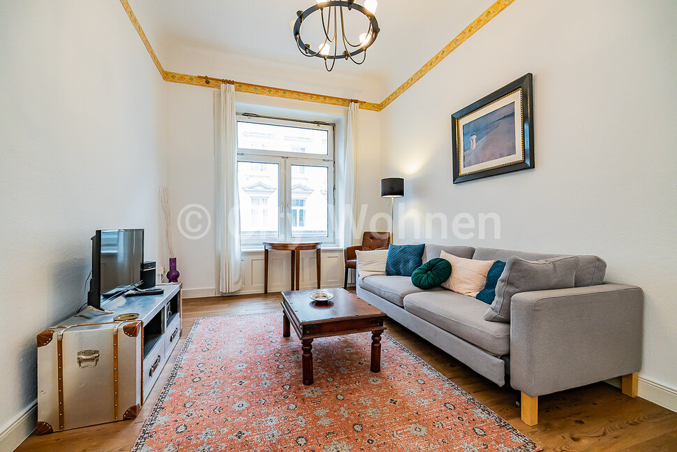moeblierte Wohnung mieten in Hamburg Neustadt/Pilatuspool. Wohnzimmer