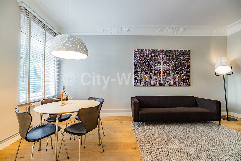 Alquilar apartamento amueblado en Hamburgo Eppendorf/Kegelhofstraße.  vivir y comer