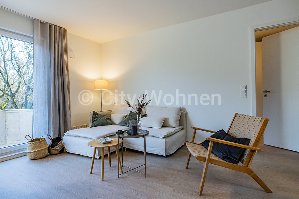 Furnished, 2 bedroom apartment in new building with balcony in Hamburg Winterhude City Wohnen