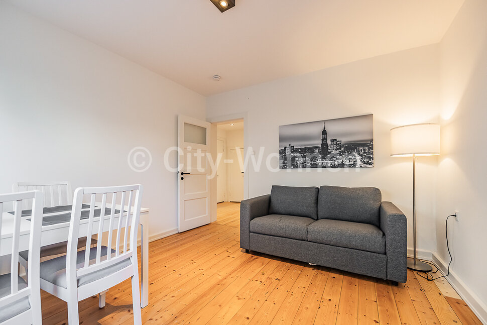 moeblierte Wohnung mieten in Hamburg Eppendorf/Kegelhofstraße.