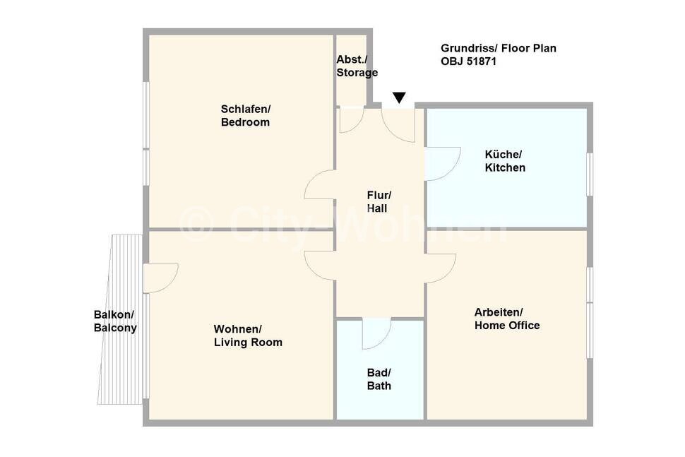 Alquilar apartamento amueblado en Hamburgo Hamm/Hirtenstraße.