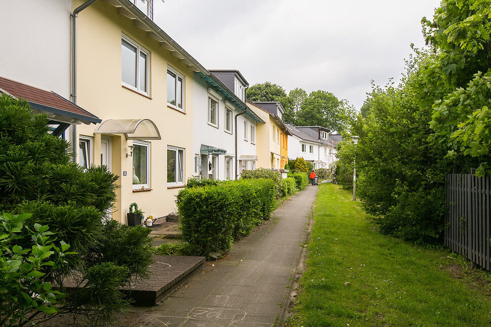 Casas adosadas sin tráfico rodado en el barrio de Hamburgo-Schnelsen - Pisos amueblados de City-Wohnen