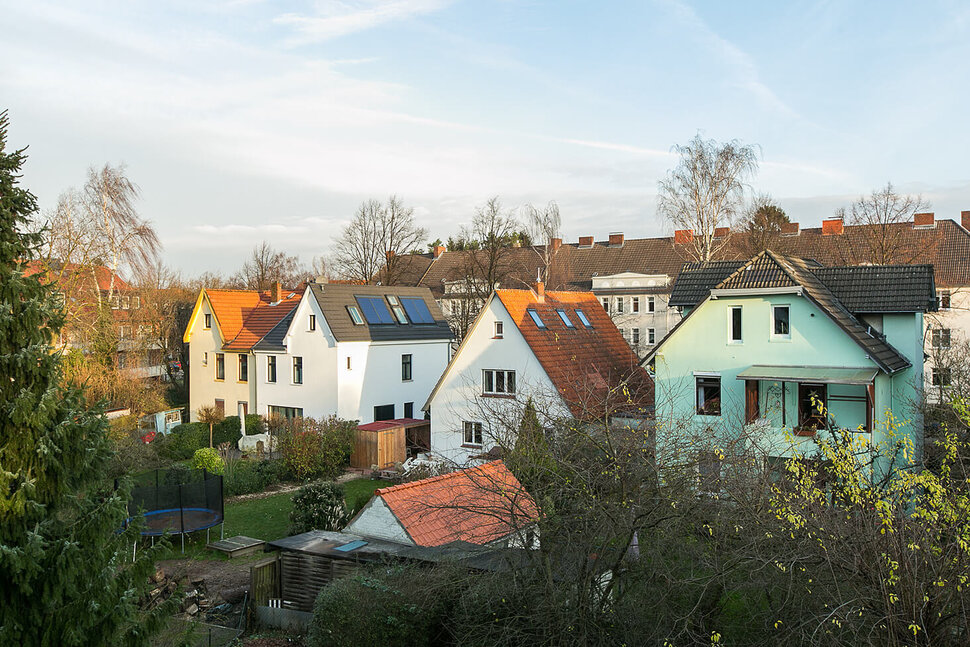 Urbanización de casas unifamiliares en una zona verde del distrito de Hamburgo-Fuhlsbüttel - Pisos amueblados de City-Wohnen