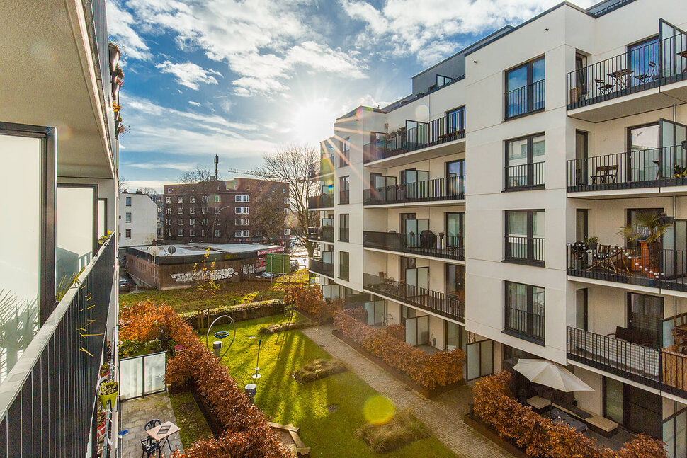 Ruhige Neubau-Wohnanlage mit Balkonen im Stadtteil Hamburg-Stellingen - Möblierte Wohnungen von City-Wohnen