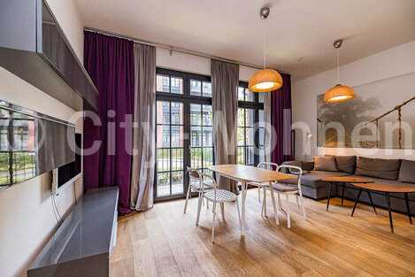 furnished apartement for rent in Hamburg Uhlenhorst/Stormsweg. living & dining