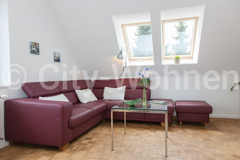 furnished apartement for rent in Hamburg Blankenese/Eichendorffstraße. living room