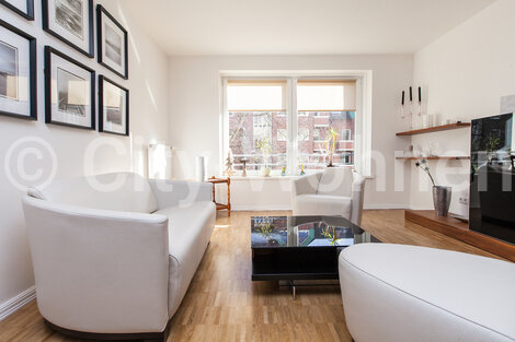 Alquilar apartamento amueblado en Hamburgo Winterhude/Semperstraße. salón