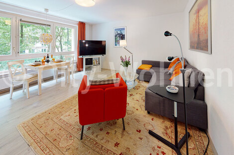 furnished apartement for rent in Hamburg Lokstedt/Grandweg. living room