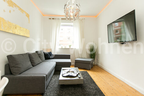 furnished apartement for rent in Hamburg Winterhude/Heidberg. living room