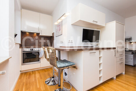 furnished apartement for rent in Hamburg Norderstedt/Ulzburger Straße. open-plan kitchen