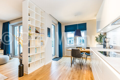 furnished apartement for rent in Hamburg Eppendorf/Löwenstraße. open-plan kitchen