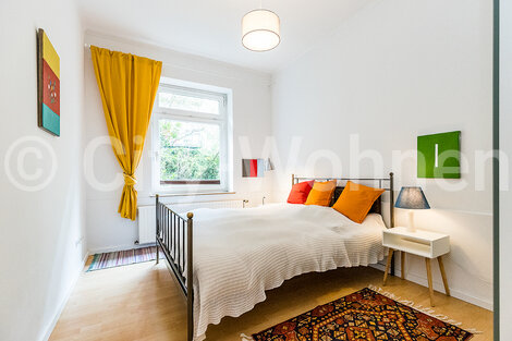 Alquilar apartamento amueblado en Hamburgo Winterhude/Semperstraße. dormitorio