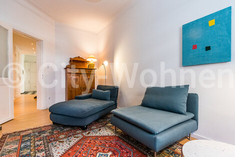 furnished apartement for rent in Hamburg Winterhude/Semperstraße. living room