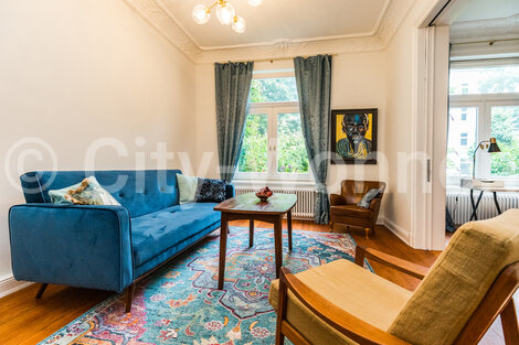 Alquilar apartamento amueblado en Hamburgo Ottensen/Arnoldstraße. salón