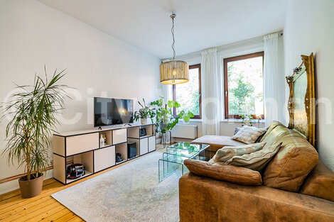 furnished apartement for rent in Hamburg Eimsbüttel/Voigtstraße. living room