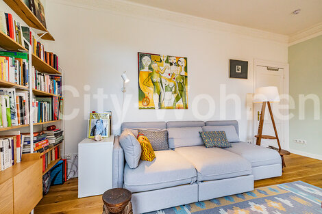 moeblierte Wohnung mieten in Hamburg Eimsbüttel/Vereinsstraße. Wohnzimmer