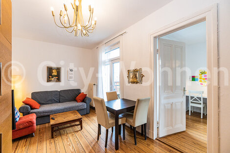 furnished apartement for rent in Hamburg St. Pauli/Wohlwillstraße. living area