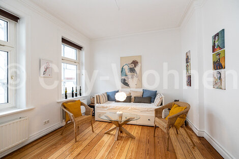 furnished apartement for rent in Hamburg Ottensen/Keplerstraße. living room