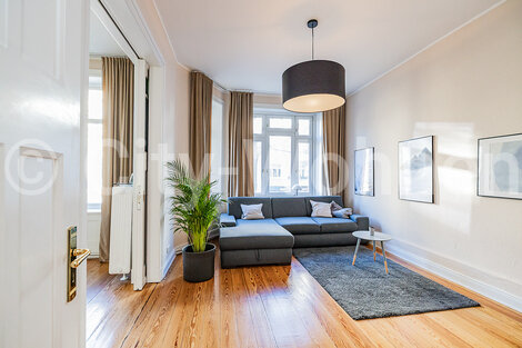 moeblierte Wohnung mieten in Hamburg Hoheluft/Bismarckstraße. Wohnzimmer