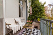 Alquilar apartamento amueblado en Hamburgo Harvestehude/Brahmsallee.  balcón 7 (pequ)